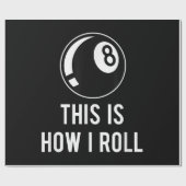 Billard Design für Poolspieler Retro 8 Ba. Geschenkpapier (Flach)