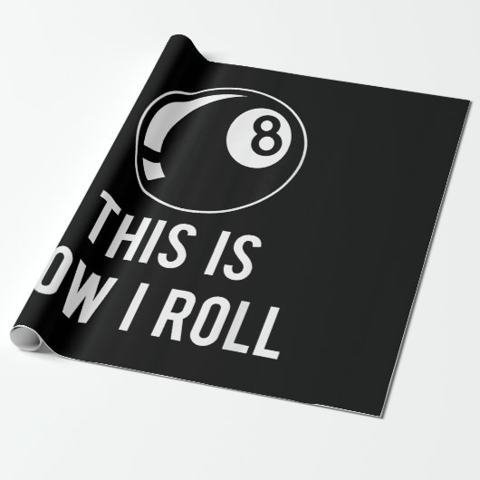 Billard Design für Poolspieler Retro 8 Ba. Geschenkpapier (Ungerollt)