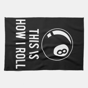 Billard Design für Poolspieler Retro 8 Ba. Geschirrtuch