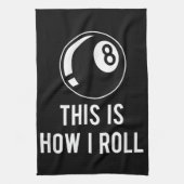 Billard Design für Poolspieler Retro 8 Ba. Geschirrtuch (Vertikal)