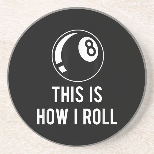 Billard Design für Poolspieler Retro 8 Ba. Getränkeuntersetzer (Vorne)