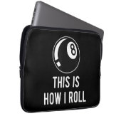 Billard Design für Poolspieler Retro 8 Ba. Laptopschutzhülle (Vorne Rechts)