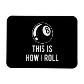 Billard Design für Poolspieler Retro 8 Ba. Magnet (Horizontal)