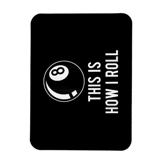 Billard Design für Poolspieler Retro 8 Ba. Magnet (Vertikal)