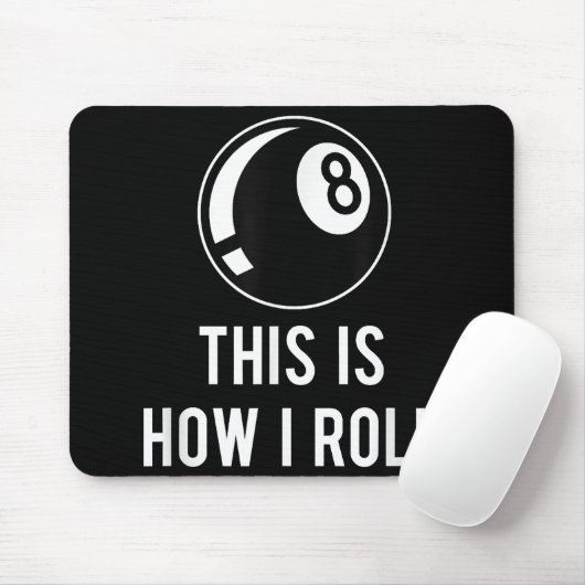 Billard Design für Poolspieler Retro 8 Ba. Mousepad (Mit Mouse)
