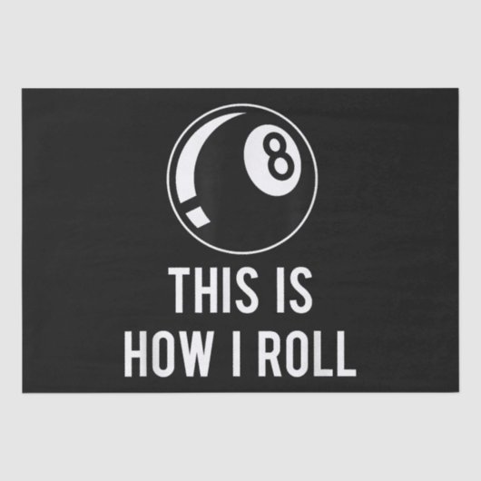 Billard Design für Poolspieler Retro 8 Ba. Seidenpapier (Vorderseite)