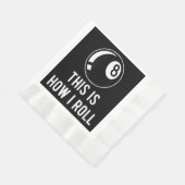 Billard Design für Poolspieler Retro 8 Ba. Serviette (Ecke)