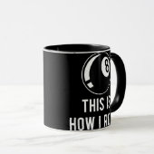 Billard Design für Poolspieler Retro 8 Ba. Tasse (VorderseiteRechts)