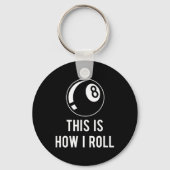 Billard Design für Poolspieler Retro 8 l Schlüsselanhänger (Vorderseite)