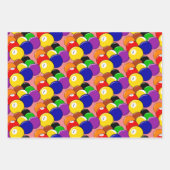 Billard Design Wrapping Paper Sheets Geschenkpapier Set (Vorderseite 3)