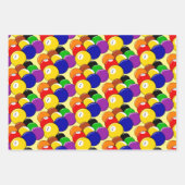 Billard Design Wrapping Paper Sheets Geschenkpapier Set (Vorderseite 3)