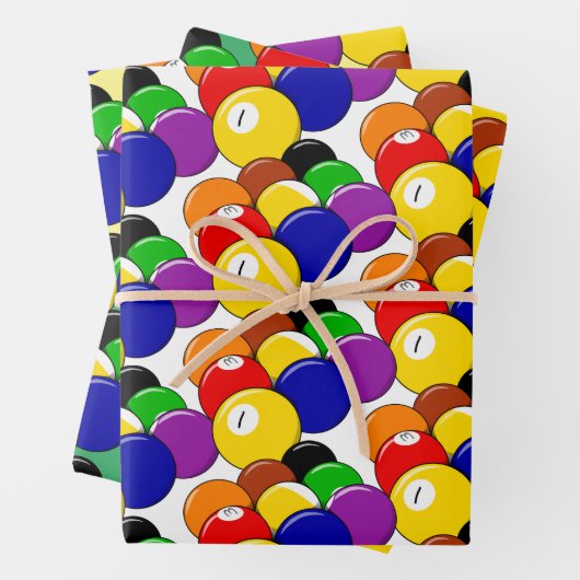 Billard Design Wrapping Paper Sheets Geschenkpapier Set (Beispiel)