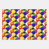 Billard Design Wrapping Paper Sheets Geschenkpapier Set (Vorderseite)