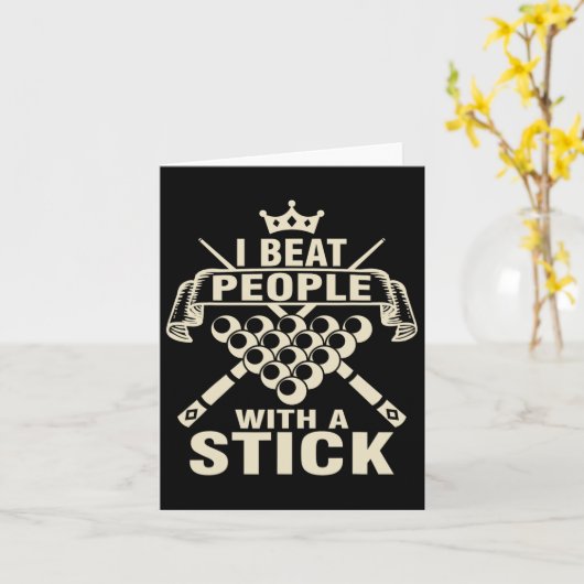 Billard, die ich über Menschen mit einem Stick Poo Karte (Gelbe Blume)