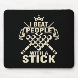 Billard, die ich über Menschen mit einem Stick Poo Mousepad