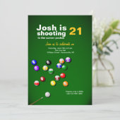 Billard Einladung (Stehend Vorderseite)