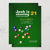 Billard Einladung (Vorne/Hinten)