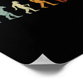 Billard Evolution Billiard Player Retro Vintag Poster (Ecke)