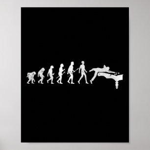 Billard Evolution des menschlichen Snooker Pool St Poster