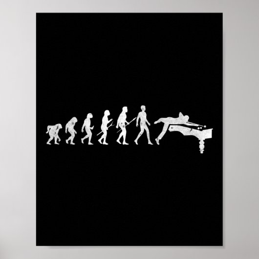 Billard Evolution des menschlichen Snooker Pool St Poster (Vorne)