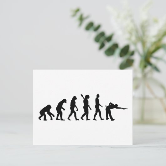 Billard Evolution Pool Postkarte (Stehend Vorderseite)