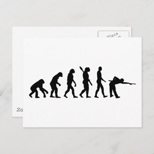 Billard Evolution Pool Postkarte (Vorne/Hinten)