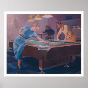 Billard-Freifrau Poster