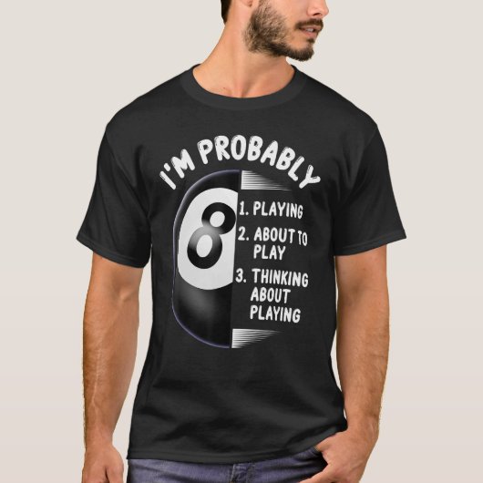 Billard für 8 Ball Pool T-Shirt (Vorderseite)