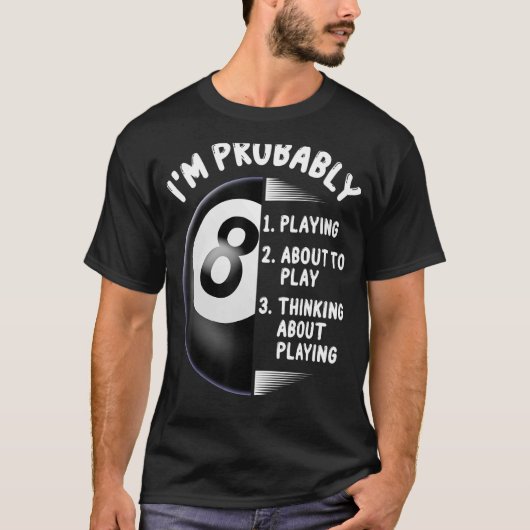 Billard für 8 Ball Pool T-Shirt (Vorderseite)