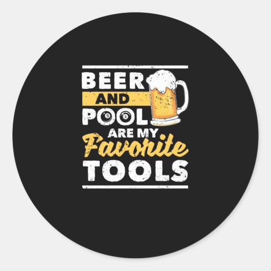 Billard für Billardspieler 8 Billard Runder Aufkleber (Vorderseite)