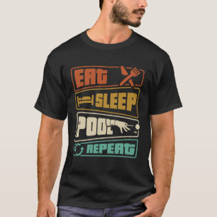Billard für Frauen Long Pool für Männer Retro T-Shirt