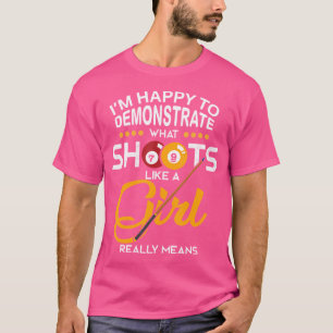 Billard für Girl Pool Player T-Shirt