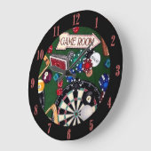 Billard für Spielzimmer Große Wanduhr (Winkel)