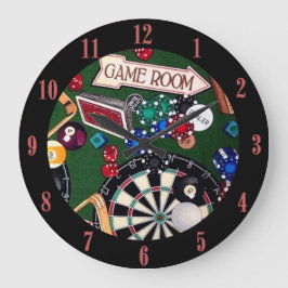 Billard für Spielzimmer Große Wanduhr