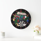 Billard für Spielzimmer Große Wanduhr (Zuhause)