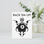 Billard für Stammes : Rack sie auf! Postkarte (Stehend Vorderseite)