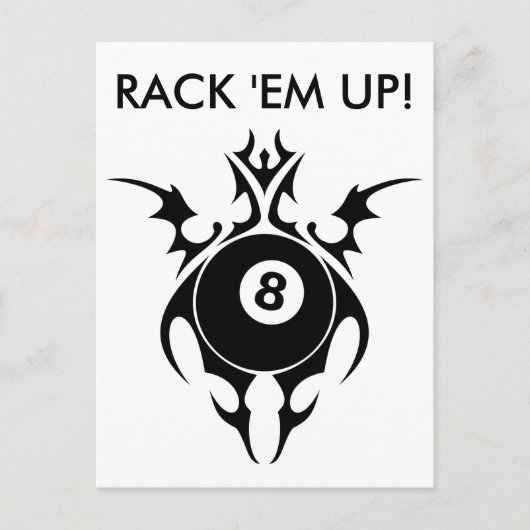 Billard für Stammes : Rack sie auf! Postkarte (Vorderseite)