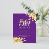 Billard Geburtstagsparty Elegantes Gold & Lila (Stehend Vorderseite)