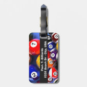 Billard-Gepäckanhänger Gepäckanhänger (Rückseite vertikal)