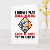 Billard Geschenke für Frauen Pool Spieler Billard Karte (Gelbe Blume)
