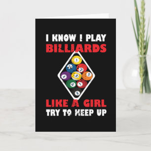 Billard Geschenke für Frauen Pool Spieler Billard Karte