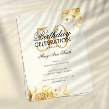 Billard Glam Birthday Elegante Gold Cream