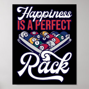 Billard Glück Perfekter Rack Pool Poster