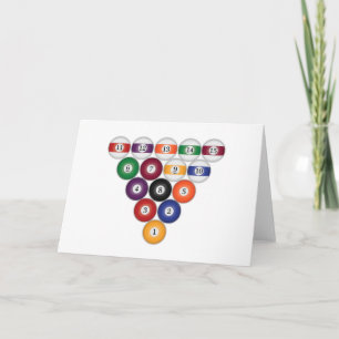 Billard: Grußkarten Karte