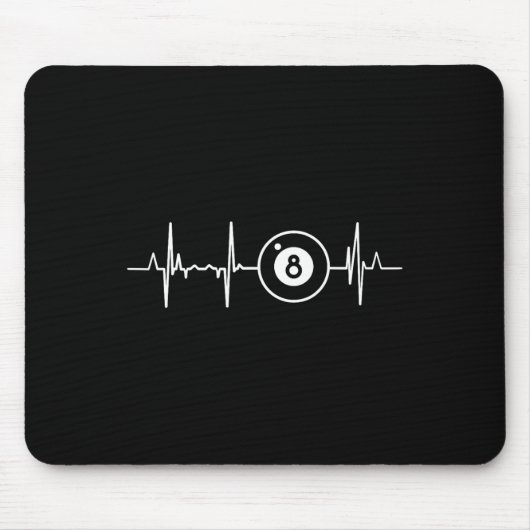 Billard Heartbeat 8 Ball Heartline Pool Billard Mousepad (Vorne)
