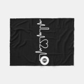 Billard Herzschlag! Ich Liebe Billard! Pool Player Fleecedecke (Vorderseite (Horizontal))