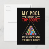 Billard Humor Lustiger 8 Ball Spieler Postkarte (Vorne/Hinten)