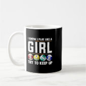 Billard I know I play like Girl 8 Ball Snooker P Kaffeetasse (Links)