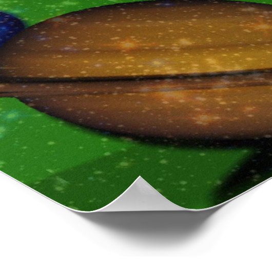 Billard im Weltraum Poster (Ecke)