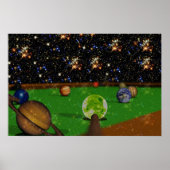 Billard im Weltraum Poster (Vorne)
